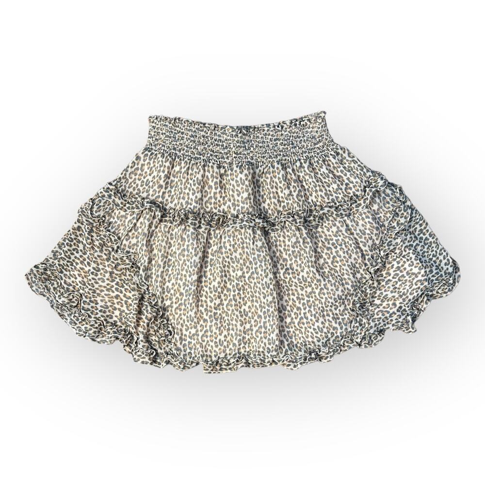 Urban Outfitters Chiffon Ruffled Mini Skirt in Leopard‎ Print Size S